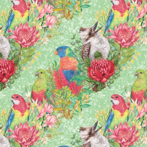 Kayla Reay Bird Bouquets Kookaburra Rosella Wildflowers DV7051