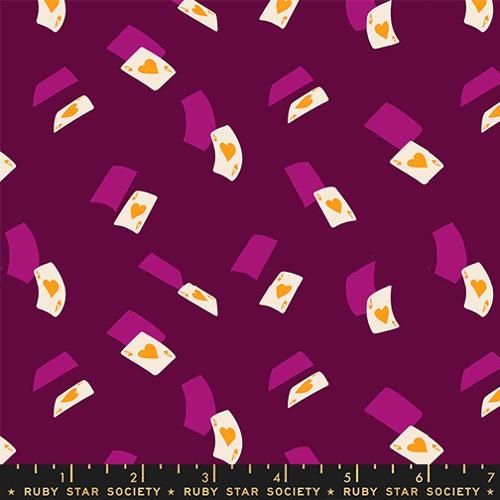 Moda Hello Alice Falling Aces Cards Purple Velvet RS2129 12