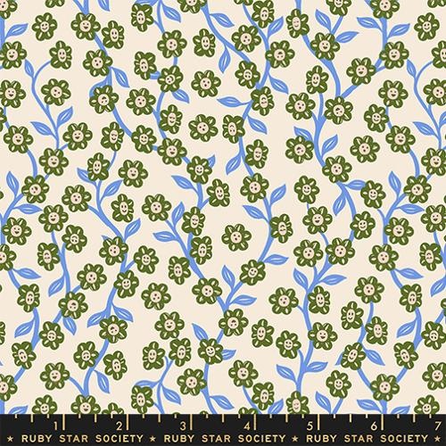 Moda Hello Alice Chatty Garden Florals Cream Shell RS2128 11