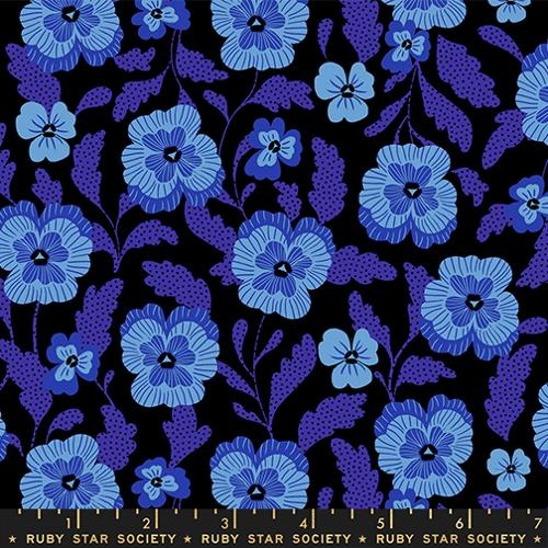Moda Hello Alice Violets Florals Black RS2126 16