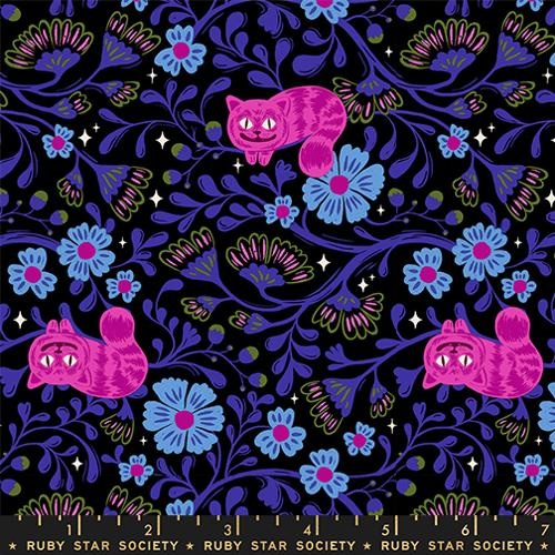 Moda Hello Alice Cheshire Cats Black RS2123 14 