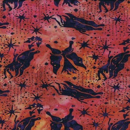 Magic Garden Fairy Batik Purple Orange