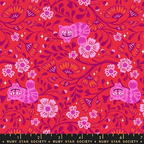 Moda Hello Alice Cheshire Cats Red Ruby RS2123 12 