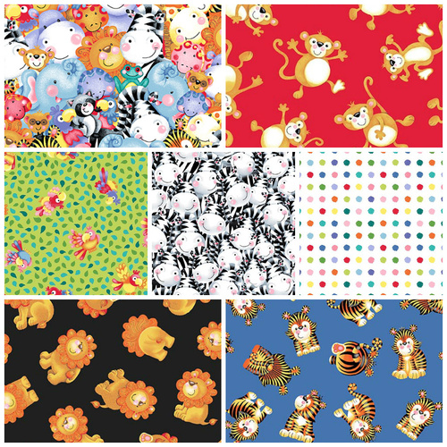 Henry Glass | Born to Be Wild – Jungle Fat Quarter Fabric Bundle