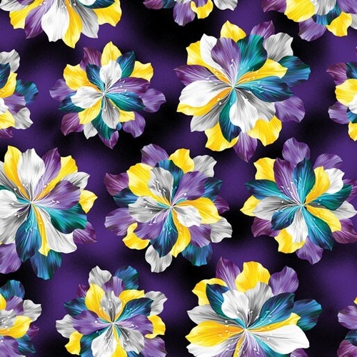 Fabric Remnant |Benartex Petal Paradise Flowers (60cm x 112cm)