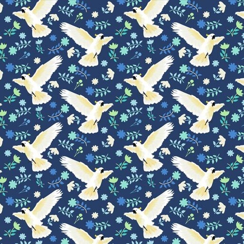 Fabric Remnant | 	Kennards Australiana Soaring Cockatoo (45cm x 112cm)
