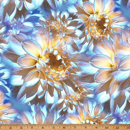 Hoffman | Bloom Floral Quilting Fabric Bluebird W5398-301