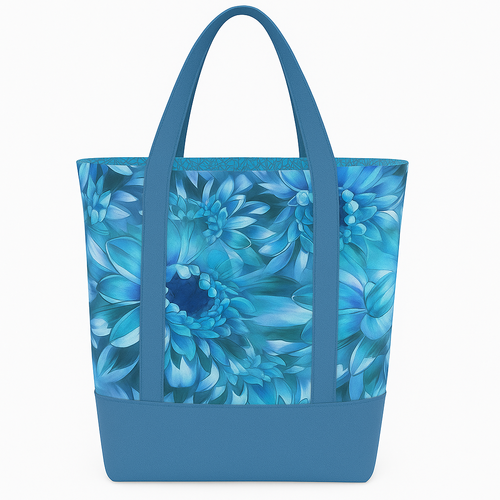 Hoffman | Bloom Floral Quilting Fabric Grocery Bag Kit Cornflower