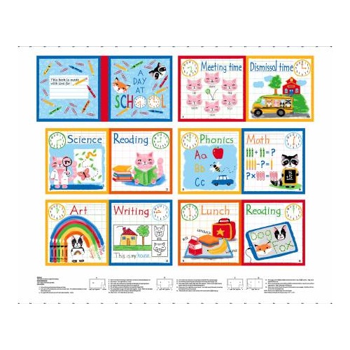 Super Sale A Day at School Learning Soft Book Panel BQ7182P 081