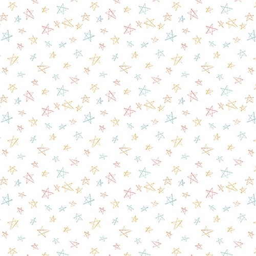 Henry Glass | Boho Buddies – Stars White 1715-01
