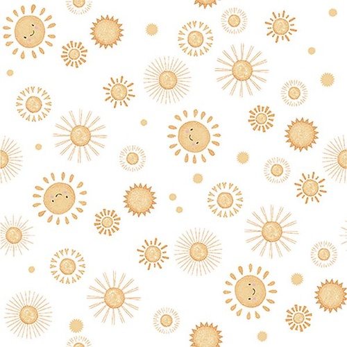 Henry Glass | Boho Buddies – Suns White 1714-04