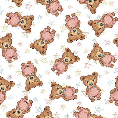 Henry Glass | Boho Buddies – Bears White 1718-02