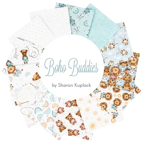 Henry Glass | Boho Buddies – FQ Fat Quarter Fabric Bundle