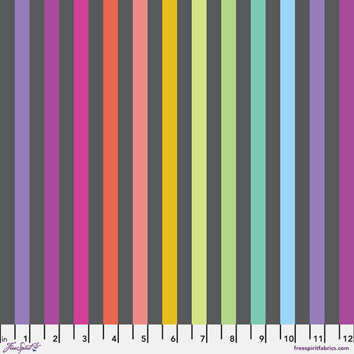 Tula Pink | True Colors Graywork – Disco Stripe Whisper PWTP231.CARBON