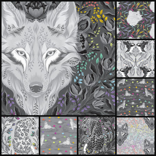 Tula Pink | Graywork – Animals Metre Fabric Bundle