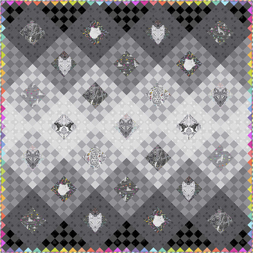 Tula Pink | Graywork – Fade to Gray Quilt Kit (KIT2QTTP.FADE)