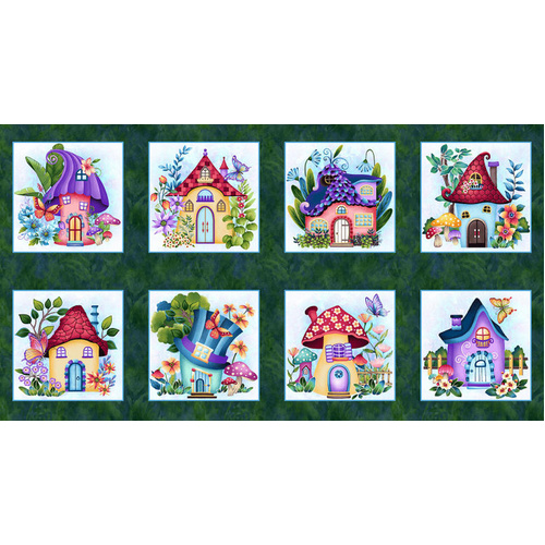 Henry Glass | Down the Fairy Path – 24" Blocks Panel 3437-66