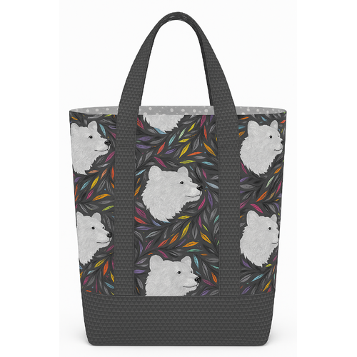 Tula Pink Graywork  Bear Grocery / Library / Carry Bag Kit
