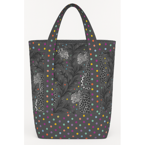 Tula Pink Graywork Leopard Grocery / Library / Carry Bag Kit