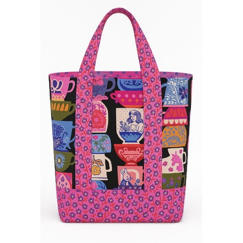 Moda Hello Alice Tea Party Grocery / Library / Carry Bag Kit