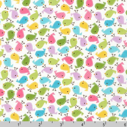 Fabric Remnant |  Urban Zoologie Mini Tweet Birds (53cm x 112cm)