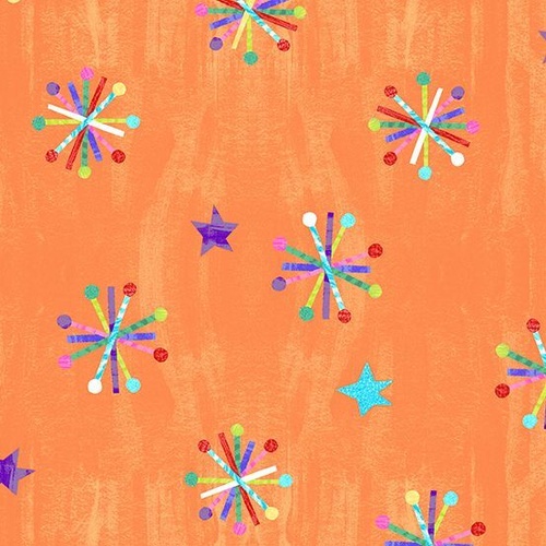 Fabric Remnant | Very Hungry Caterpillar Bright VHC Asterik (65cm x 112cm)