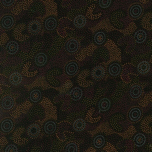 Fabric Remnant | Aboriginal Dot Painting Gooloo Spot Desert  (82cm x 112cm)
