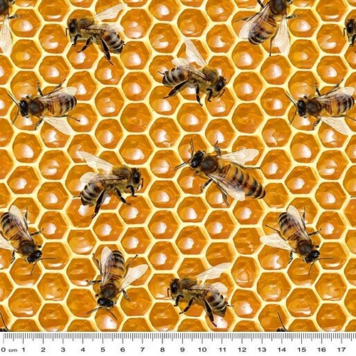 Fabric Remnant | 	The Bees Knees Honeycomb (64cm x 112cm)
