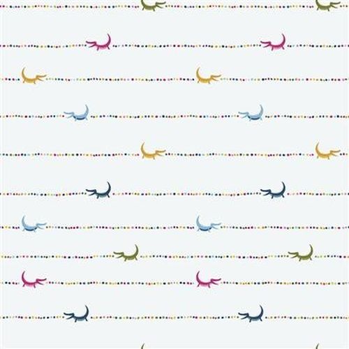 Fabric Remnant | Crocodile Smiles Croc Stripe Multi (98cm x 112cm)