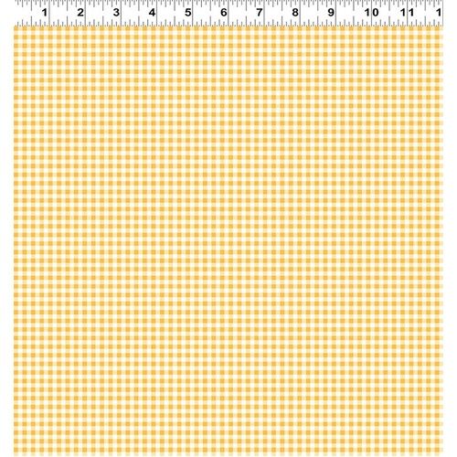 Fabric Remnant | 	Susybee Gingham Check Yellow (65cm x 112cm)