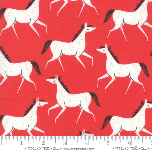 Fabric Remnant | 	 Farm Charm Horse Pony Party (49cm x 112cm)