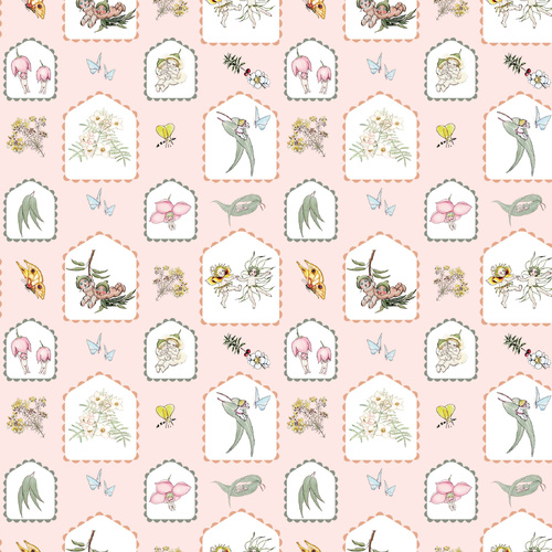 Devonstone | May Gibbs Garden Playtime – Motif Blocks Pink MG1055