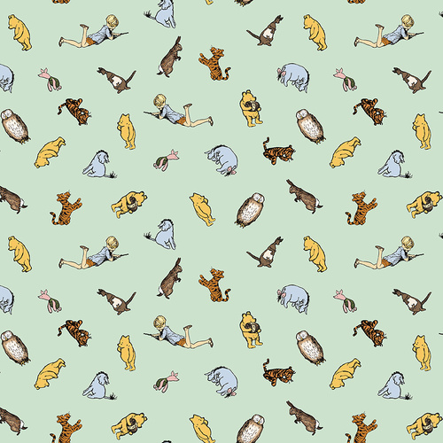 Riley Blake | Winnie the Pooh Characters Green C17003-GREEN