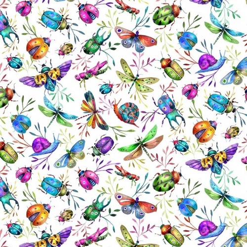 Luminous Flutter Bugs Insects White 81860-3