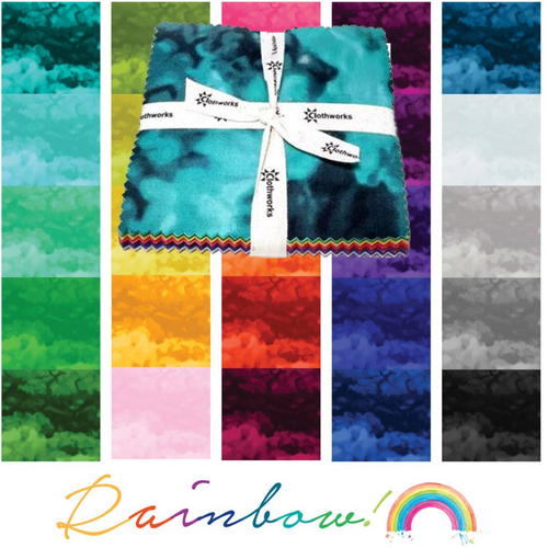 Clothworks | Misty Rainbow – 5" Charm Pack 42pc – SQ0183