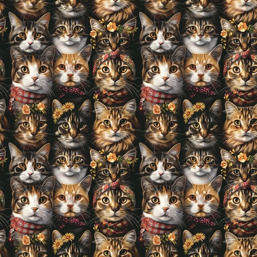 Devonstone | Esther & Eddie Packed Cat Faces DV7281