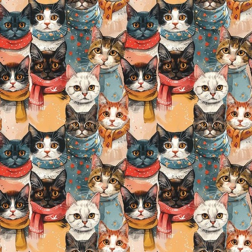 Devonstone | Esther & Eddie Packed Cat Scarfs DV7280