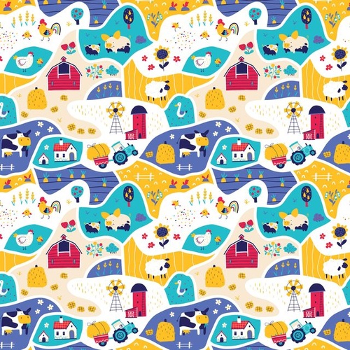 Devonstone | Pasture Bedtime Farm Hills Blue DV7259