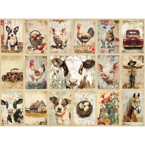 Devonstone | Coops Farm Farm Blocks 32" Panel DV6796