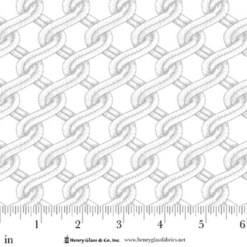 Henry Glass | Coastal Guardians – Rope Texture White 2196-09
