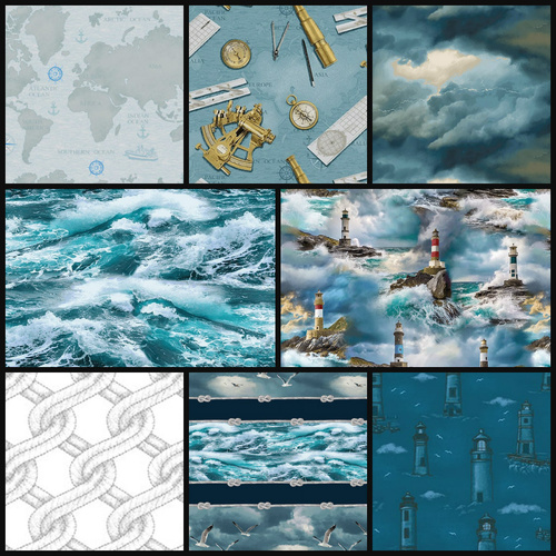 Henry Glass | Coastal Guardians - Fat Quarter Bundle (8 FQs)