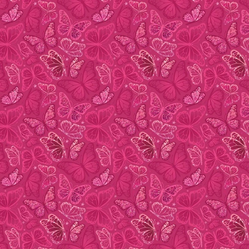 Camelot | Disco Queen Shimmering Butterflies Dark Pink – 55240608-01