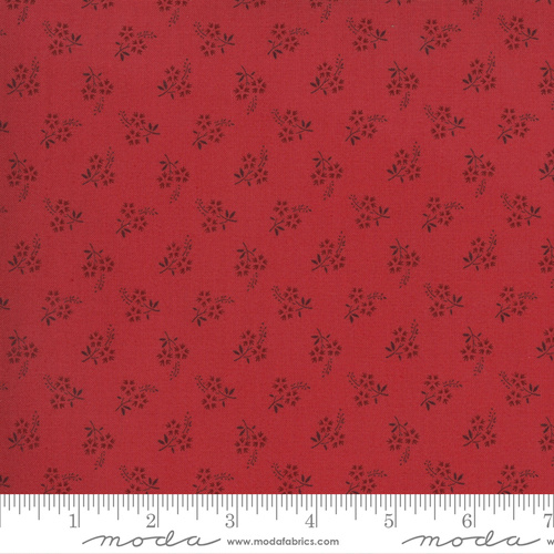 Fabric Remnant |Moda Jardin De Fleurs Ciel Rouge  (48cm x 112cm)