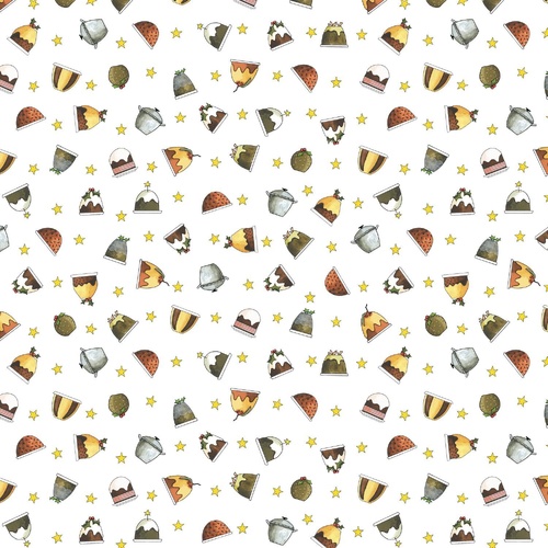 Fabric Remnant |Christmas in Australia Puddings (82cm x 112cm)