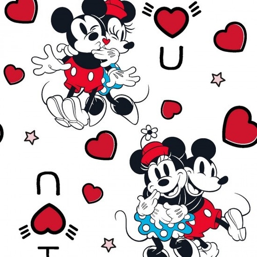 Fabric Remnant |Licensed Disney Mickey Mouse & Minnie (58cm x 112cm)