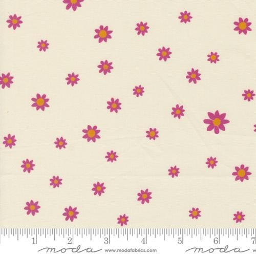 Fabric Remnant |Moda Maeve Daisy Dot Floral Pearl (49cm x 112cm)
