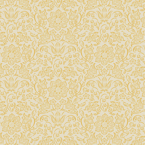 Tilda | Songbird Lila Light Yellow Floral Blender 110159