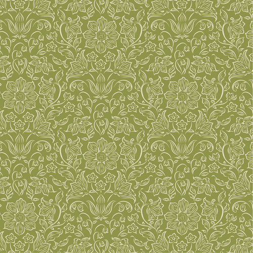 Tilda | Songbird Lila Green Floral Blender 110155