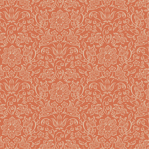 Tilda | Songbird Lila Coral Floral Blender 110152