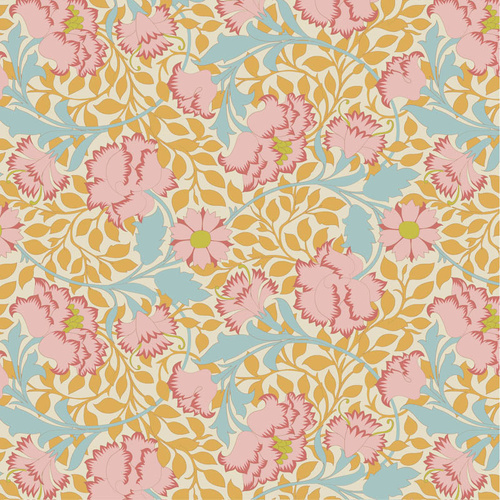 Tilda | Songbird Stylised Flora Floral Mustard 100658